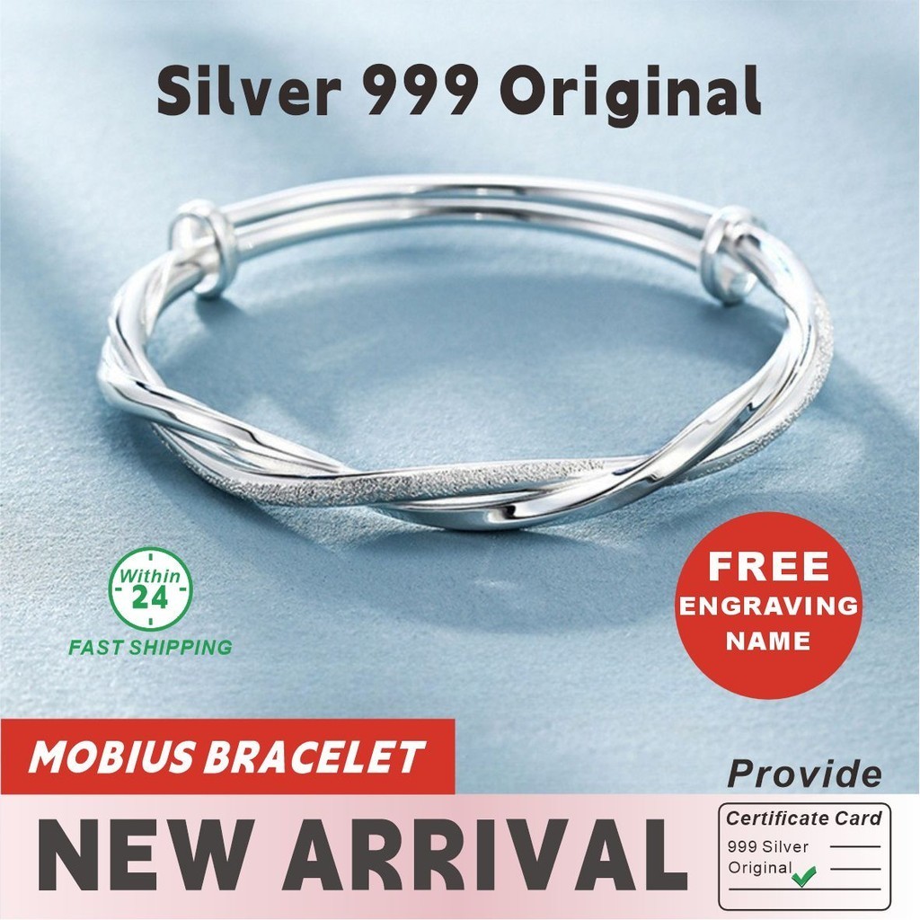 JF Mobius สร้อยข้อมือ S999 เงินสเตอร์ลิงไม่ซีดจาง High-End เครื่องประดับของขวัญ
