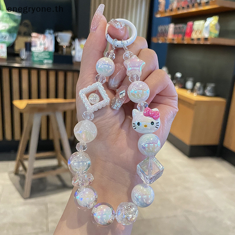 SANRIO แฟชั่นสร้างสรรค์ ซานริโอ สวัสดี คิตตี้ โทรศัพท์จี้การ์ตูนคิตตี้หลายรูปแบบลูกปัดเคสโทรศัพท์โซ่พวงกุญแจอุปกรณ์เสริมกระเป๋าเป้สะพายหลัง < อีโอที>