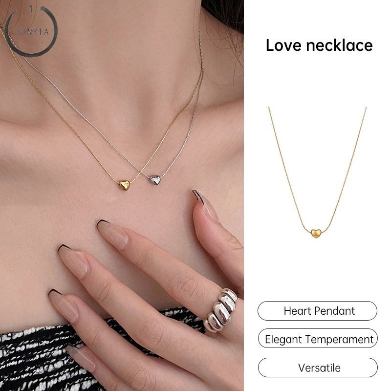 จัดส่งที่รวดเร็ว✨Niche Heart สร้อยคอผู้หญิง Ins Cool สไตล์ Collarbone Chain อเนกประสงค์คอโซ่-XINYIA1