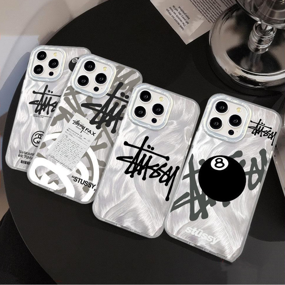 ความงามแฟชั่น Graffiti Fax สําหรับ Xiaomi Poco F6 X5 X3 X6 M6 Pro Mi 11 Lite 5G NE Mi 13T 14 13 12T Pro แฟชั่นแบรนด์ Cool บิลเลียดแปดหรูหราเงิน Feather เส้นด้ายเลเซอร์กรณี
