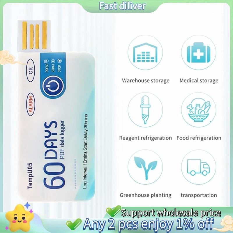 เครื่องวิเคราะห์อุณหภูมิ TempU05 over Temperature Alarm Data Logger PDF USB ราคา ถูกที่สุด ดีลบีเคเค แกลเลอรีภาพที่ 2