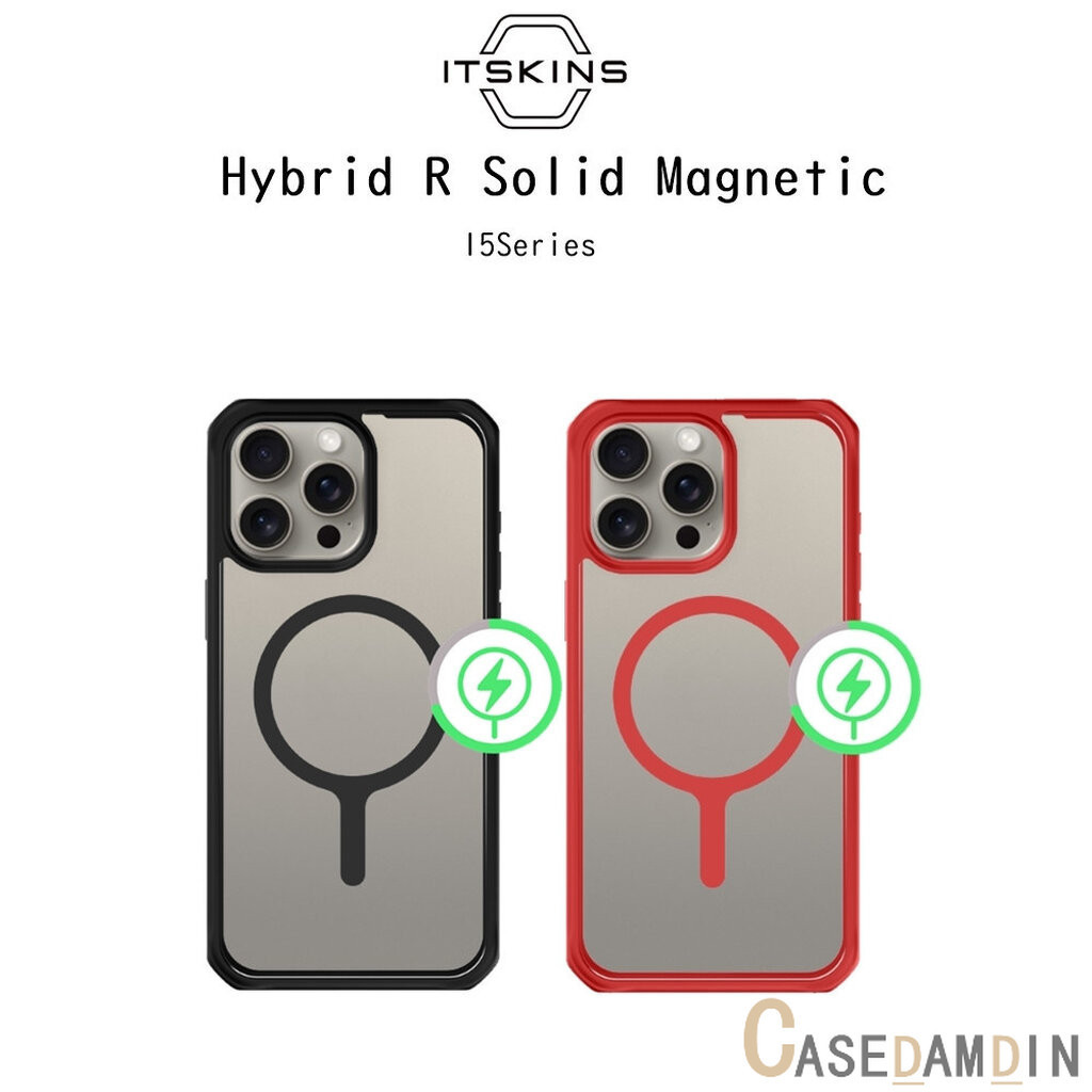 iTskins Hybrid R Solid Magnetic เคสกันกระแทกระดับ3เมตรเกรดพรีเมี่ยม เคสสำหรับ iPhone15/15Pro/15Proma