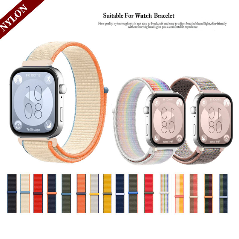 สายรัด + สายไนลอนขั้วต่อสําหรับนาฬิกา Huawei Fit 3
