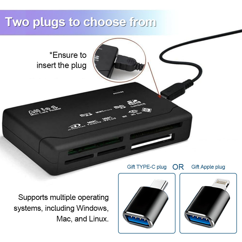 G 6 In 1 USB Card Reader Memory Stick Card Reader อะแดปเตอร์การ์ดหน่วยความจํา USB Type-C IP พร้อมสาย