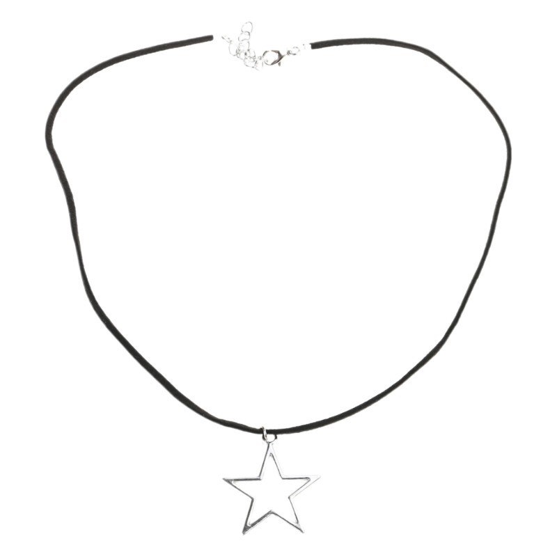 FL Sweet Cool Hollow Star จี้สร้อยคอ Choker แฟชั่น Y2K เครื่องประดับ Clavicle CHAIN ปรับคอ CHAIN