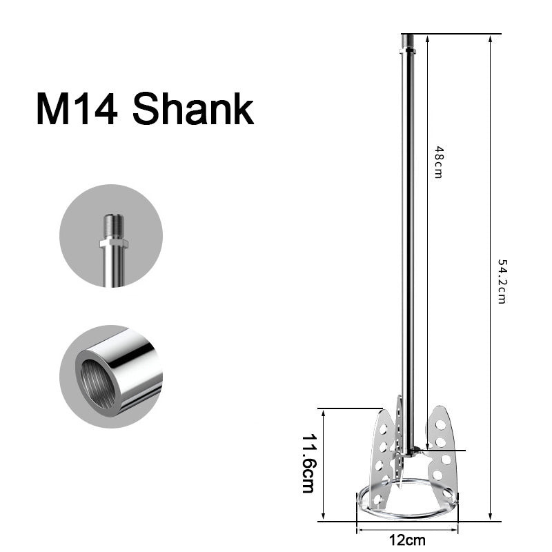 เครื่องมือกวนผสมปูนซีเมนต์อเนกประสงค์สแตนเลสผสมก้านพายสีโป๊วผสมแท่งสําหรับเครื่องผสมคอนกรีตไฟฟ้า - รูปที่ 7