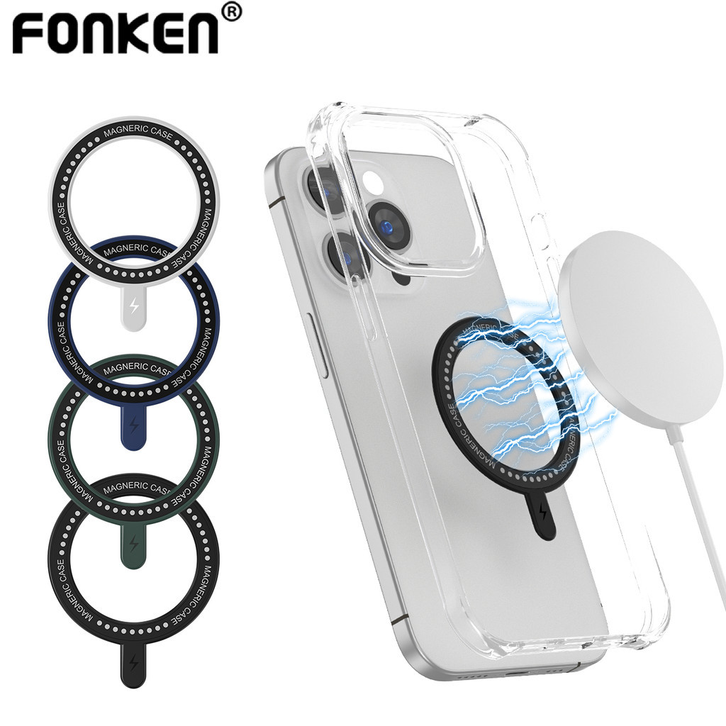 Fonken Mgsafe สติกเกอร์แหวนสําหรับอะแดปเตอร์แม่เหล็ก Mgsafe อุปกรณ์ชาร์จไร้สายสําหรับ IPh 14/13/12 P