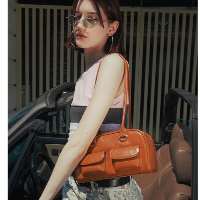 pink girl123 ใหม่-กระเป๋าสะพายข้างกระเป๋าถือ(ไม่มีพวงดาว)สำหรับผู้หญิง-หนัง pu ดูราไฮโซมาก_EP8934