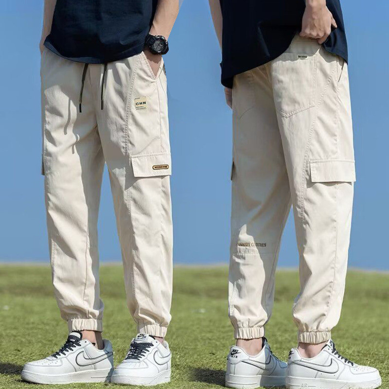 M-5XL กางเกงขายาวผู้ชาย แฟชั่นสบายๆใหม่ทุกการแข่งขันหลวมขนาดบวกกางเกงขายาว กางเกงผู้ชาย
