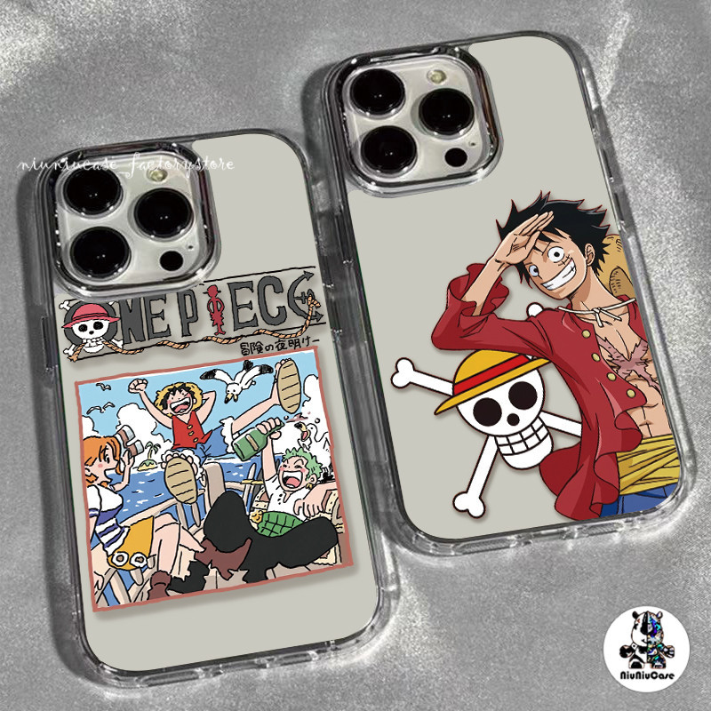 One Piece Pattern เคสไอโฟน11 เคสโทรศัพท์ การ์ตูน For iPhone 13 12 14 15 Pro Max 7 8Plus X XS Max เคส โปร่งใส ซิลิโคนนุ่ม
