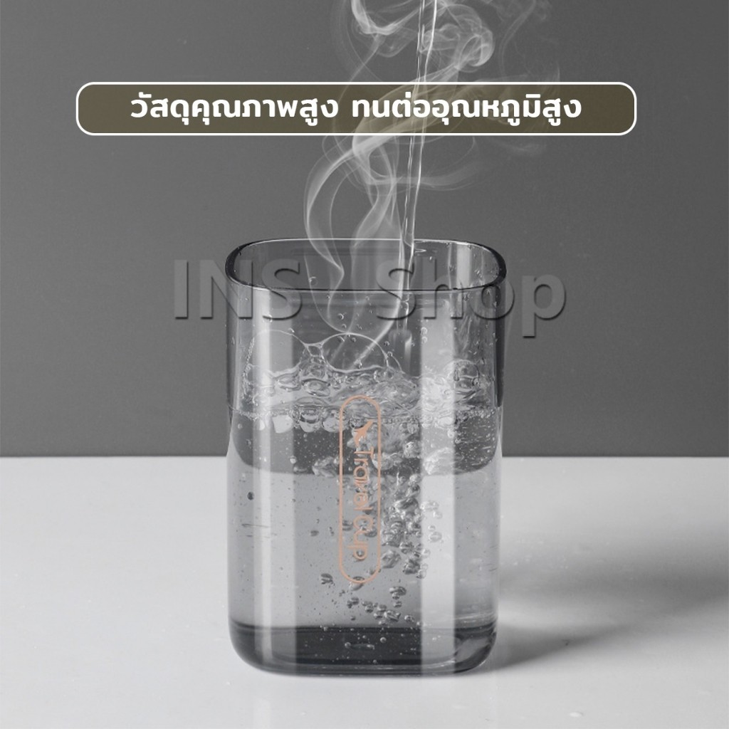 INS กล่องแปรงสีฟันเดินทาง แบบโปร่งแสง กล่องเก็บของแบบพกพา toothbrush box