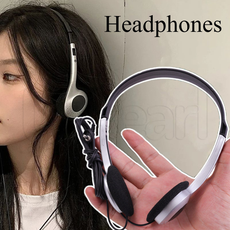 หูฟังแบบมีสาย 3.5 มม. - ชุดหูฟัง Walkman Mp3 กลางแจ้ง - อุปกรณ์ถ่ายภาพ - บุคลิกภาพ, ย้อนยุค, คลาสสิก, Y2k - หูฟังโทรเพลง - ชุดหูฟังสเตอริโอสําหรับเล่นเกม - หูฟังครอบหู