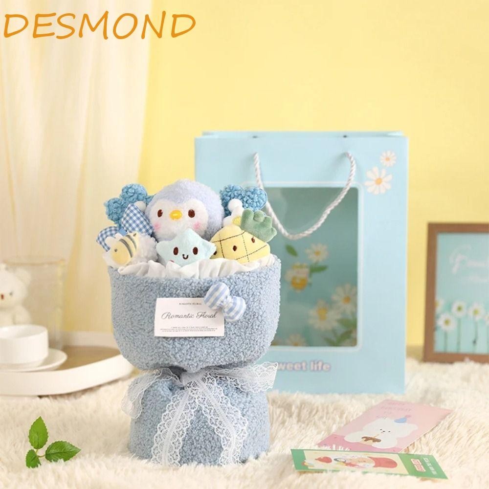 เดสัน เพนกวินตุ๊กตาตุ๊กตาช่อ,หมีเพนกวินการ์ตูนตุ๊กตาช่อดอกไม้,ตกแต่งห้องตุ๊กตากระต่ายเจี๊ยบ น่ารัก การ์ตูนเจี๊ยบดอกไม้ประดิษฐ์ของขวัญวัน