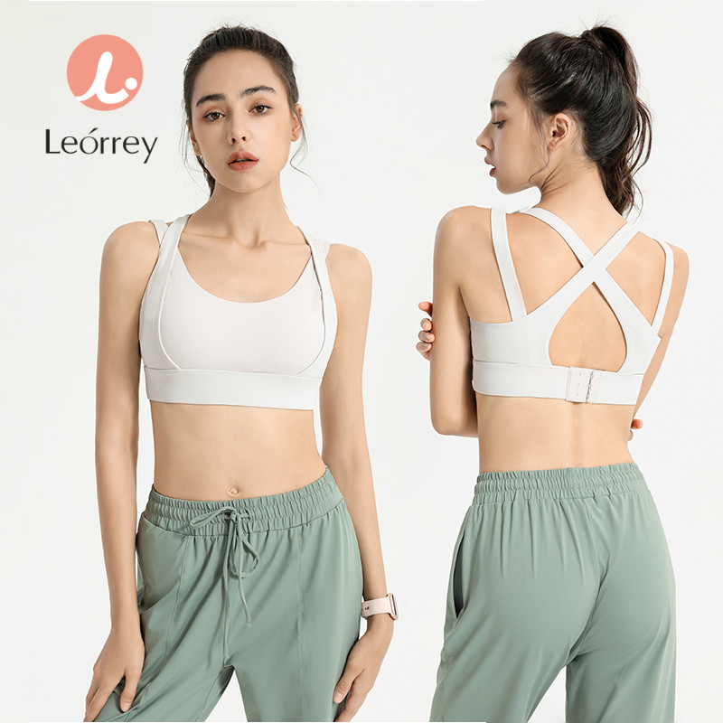 Leorrey-วิ่งกีฬาออกกำลังกายชุดชั้นในกันกระแทกโยคะชุดชั้นในเสื้อกั๊กแห้งเร็ว