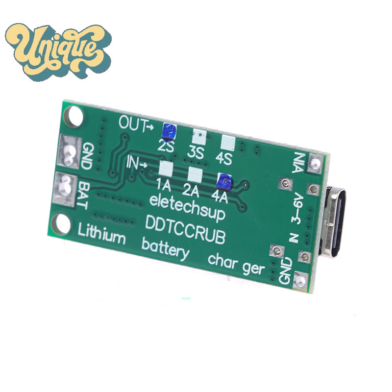(Unique) Type C BMS 2S 3S 4S 1A 2A 4A 18650 Lithium Charger Board USB C Module ใหม่