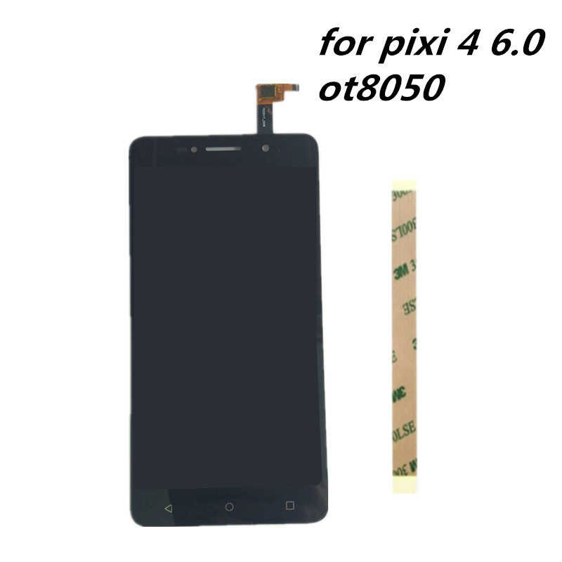 Black For Alcatel One Touch Pixi 4 6.0 OT-8050D 8050E 8050D 8050G LCD Display With Touch Screen Di