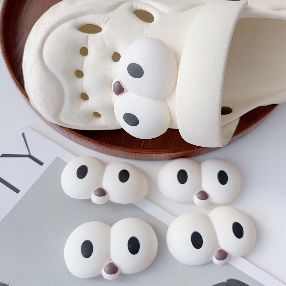 หัวเข็มขัดรองเท้า - DIY รองเท้า Charms อุปกรณ์เสริม - สําหรับ Clogs รองเท้าแตะรองเท้าตกแต่ง - Big Eye Shape Buckle - ตลก, น่ารัก, Y2K, ถอดออกได้