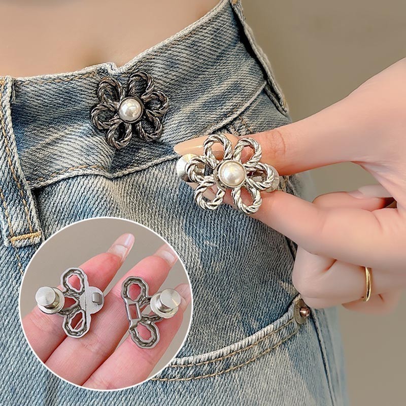 ชุด4ของปรับขนาดกางเกงยีนส์เอวหัวเข็มขัดหัวเข็มขัดแฟชั่นสําหรับอุปกรณ์เสริมกระโปรง - รูปที่ 5