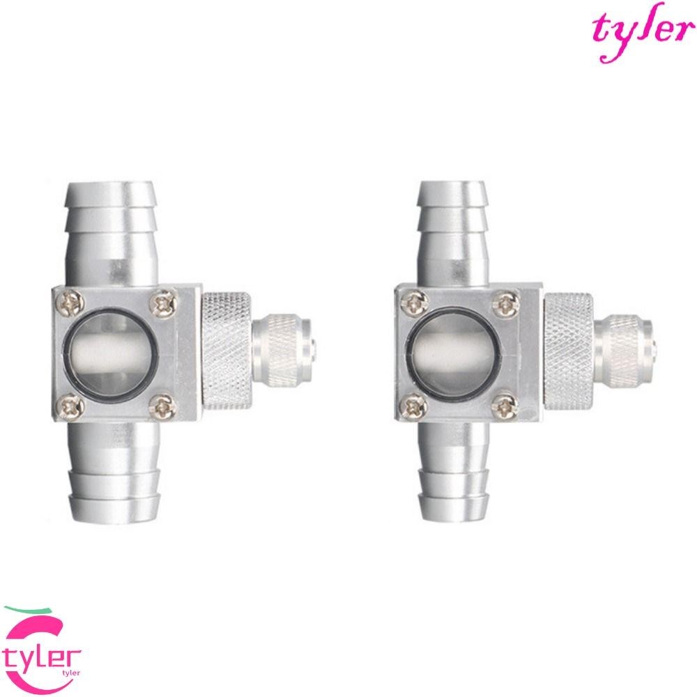 Tyler ถังปลา CO2 Diffuser, 12/16 มม.อลูมิเนียม CO2 ภายนอก Atomizer, Silver CO2 Bubble Counter Aquarium CO2 Atomizer เคาน์เตอร์ Atomizer ถังปลาฟอง