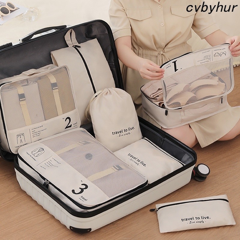 7 ชิ้น/เซ็ต Travel Organizer กระเป๋าพับกันน้ํากระเป๋าเดินทางชุดกระเป๋าเดินทางกระเป๋าเดินทาง