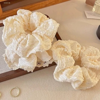 แฟชั่นเกาหลียืดหยุ่นขนาดใหญ่ผมหางม้า Scrunchies ผมผูกเชือกหัวยาง