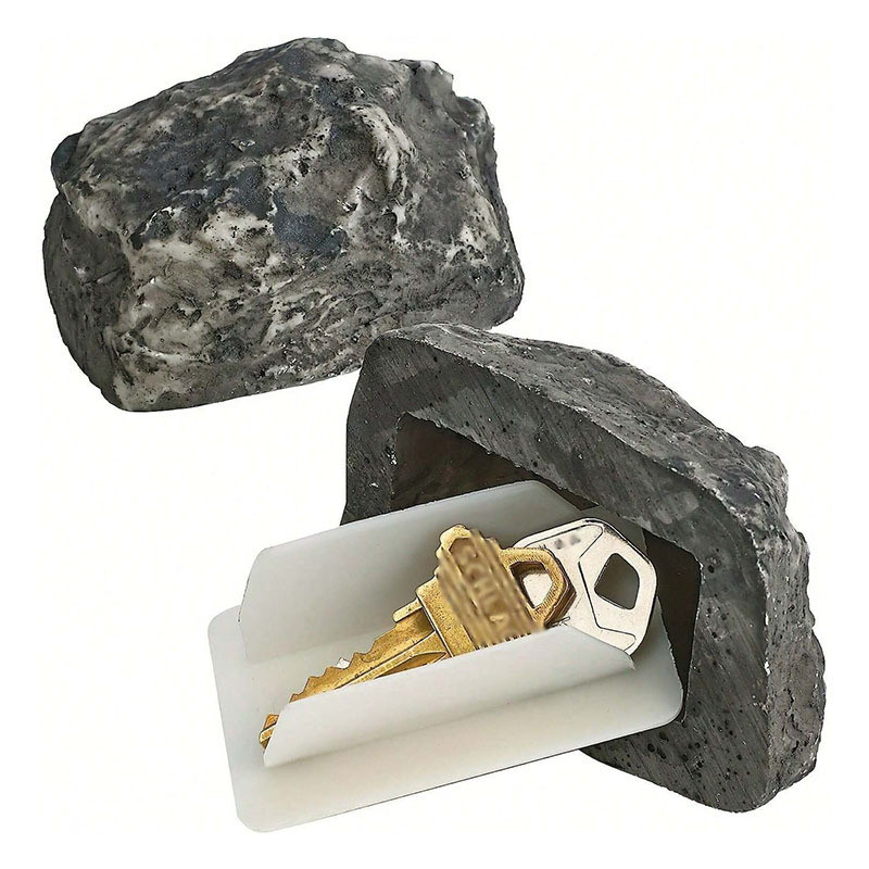 Key Hider ลานกลางแจ้งซ่อนบ้านประตูกล่องกุญแจจําลองหินขนาดเล็กตกแต่ง