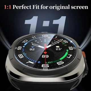 กระจกนิรภัยสําหรับ Samsung Galaxy Watch 9Ultra 47 มม. FE 6 5 4 8 9 40 มม.44 มม.ป้องกันหน้าจอพร้อมอัตโนมัติชุดกรอบฟิล์มใส