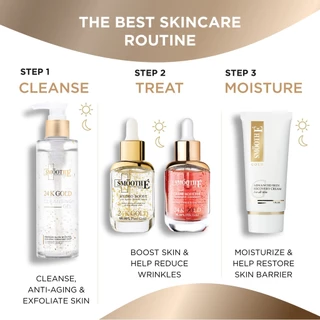 [ใหม่!] Smooth E 24k Gold เจลล้างหน้าเนื้อทองคำ Mild & Brightening Cleansing Gel 180 ml. ทำความสะอาดล้ำลึก ลดริ้วรอย