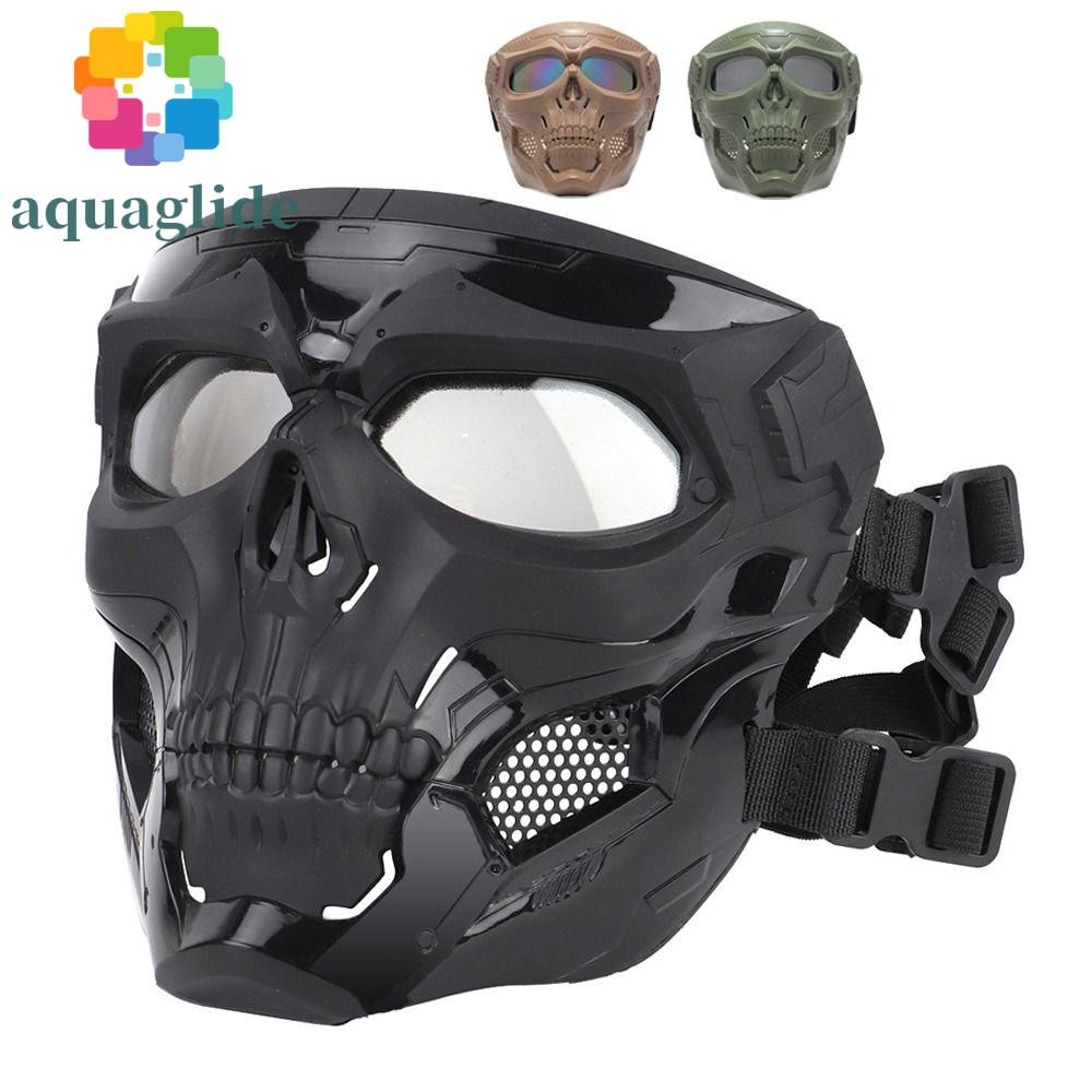 น้ํา วิบากกะโหลกหน้ากากเต็มใบหน้าขี่กระจกลมกลางแจ้งแว่นตาลมหลักฐานหมวกกันน็อคหน้ากากลมแว่นตาป้องกันลมกระจกกะโหลกผี-รูปร่างแว่นตามอเตอร์ไซ