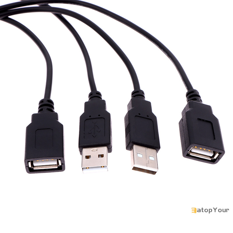 Eatopyour] 30 ซม. 1PC สายไฟ 2 ขา USB 2.0 หญิงชาย 4 พินแจ็คชาร์จสายไฟขยาย DIY 5V สายใหม่