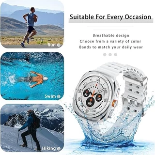 Marine Band สําหรับ Samsung Galaxy Watch Ultra 2 กีฬาซิลิโคนสร้อยข้อมือสําหรับ Samsung Galaxy Ultra 47 มม.สายนาฬิกา