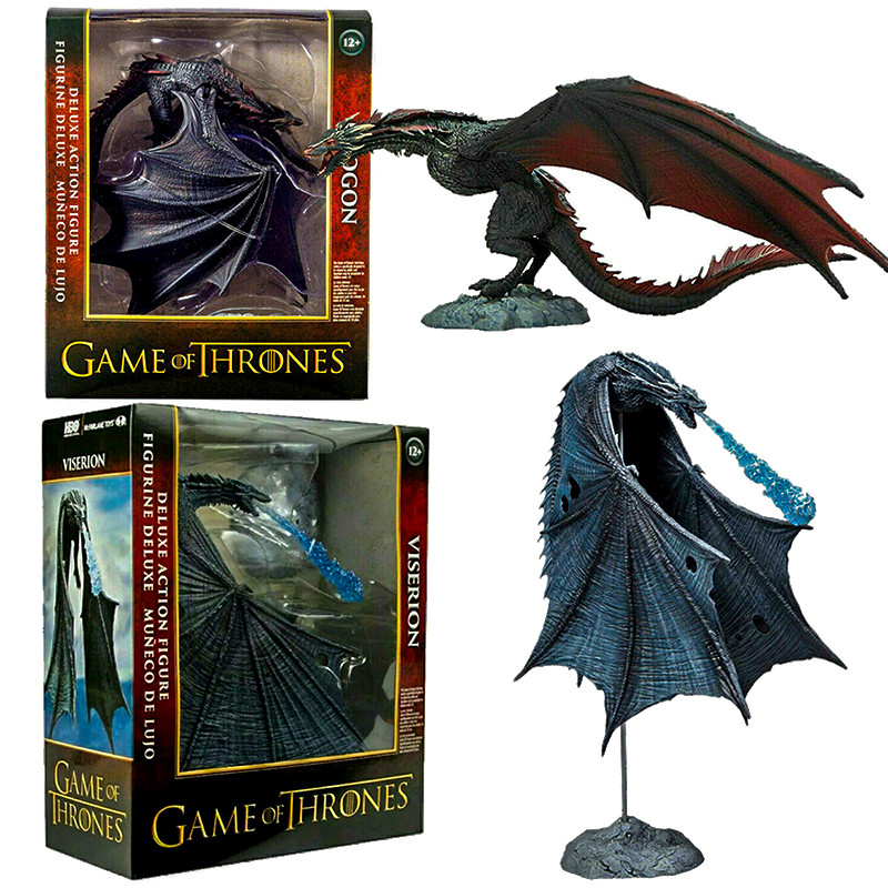 Mcfarlane Game of Thrones Night King Black Dragon Drogon Ice Dragon Vicellion Hands-on Model