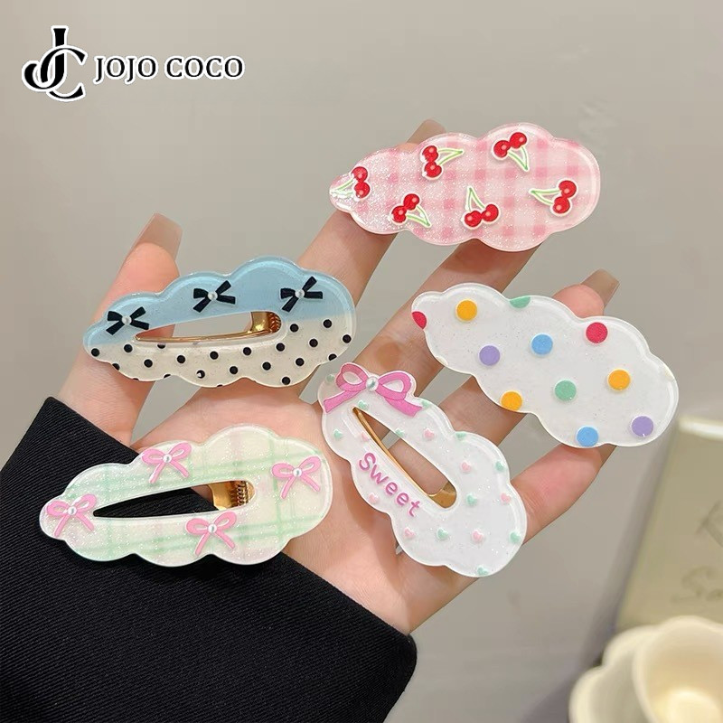 Jojo COCO กิ๊บติดผมเมฆสไตล์เกาหลีหวานและน่ารักเครื่องประดับกิ๊บติดผมผู้หญิง+1
