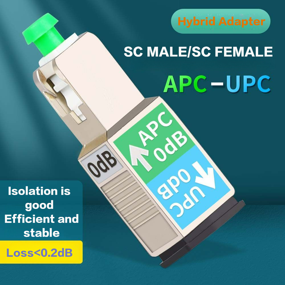 หัวแปลงไฟเบอร์ออปติก sc/upc Revolution sc/apc ตัวเชื่อมต่อหญิงและชายอะแดปเตอร์แปลงไฟเบอร์ออปติก UPC-APC SM9/125อะแดปเตอร์ไฮบริด