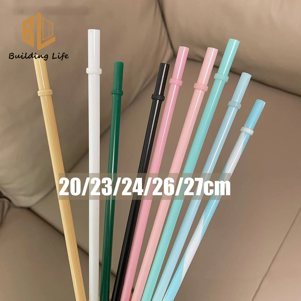หลอดขนาด 7 มม. เหมาะสําหรับ สตาร์บัคส์ ถ้วยฟางฟางพลาสติกที่เป็นของแข็งถ้วยฤดูร้อนเปลี่ยนชิ้น หยด ทน นํามาใช้ใหม่ หลอด