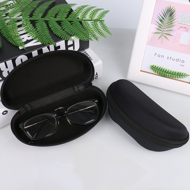 【พร้อมส่ง】กล่องใส่แว่นกันแดด อีวา สําหรับผู้ชายและผู้หญิงกล่องใส่แว่นตาที่เรียบง่ายและพกพาได้พร้อมความต้านทานแรงกดปิดซิปออกแบบตะขอสร้างสรรค์สําหรับแว่นสายตาสั้น