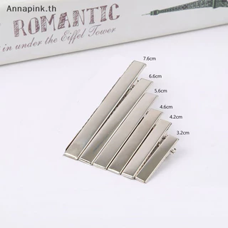 Annapink.th 50 ชิ้นโลหะจระเข้คลิปผมโบว์ฟัน Barrette จระเข้ Clamp DIY คลิป EN