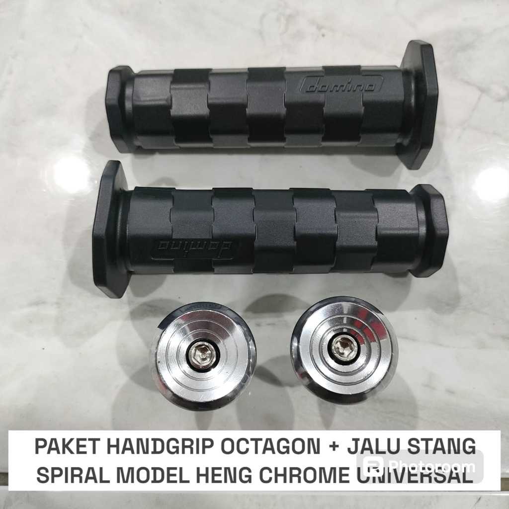 แบนแพคเกจ GRIP HANDGRIP OCTAGON BOX PLUS HANDLE BEATBAR PENDULUM STRAIGHT รุ่น CHROME UNIVERSAL FOR 
