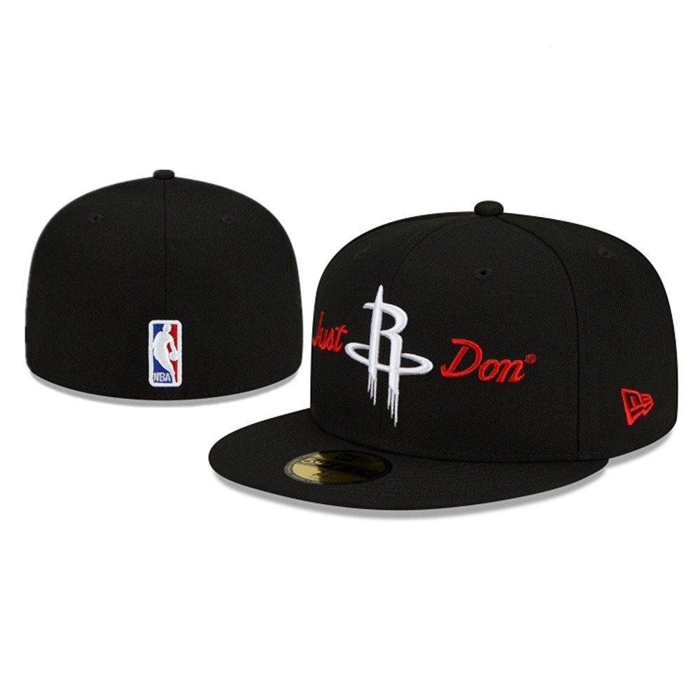 NBA Houston Rocket หมวกผู้ชายผู้หญิง 59FIFTY หมวกล้อมรอบอย่างเต็มที่กีฬาหมวกปัก Topi