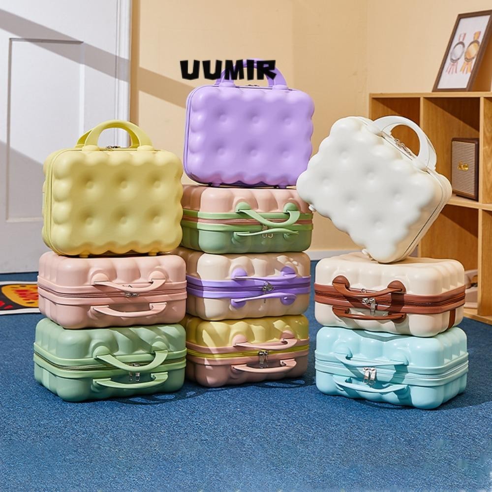 UUMIR กระเป๋าเดินทาง, กระเป๋าเดินทางมือ หน้าท้อง 14 นิ้ว, แต่งหน้าแบบพกพาขนาดเล็กผู้หญิงเด็กผู้หญิง