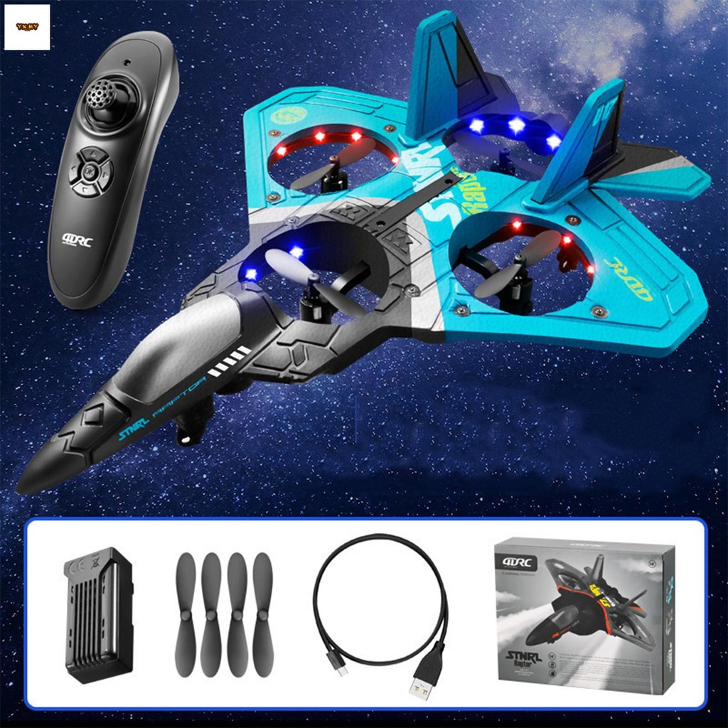 ไฟฟ้า RC Jet Fighter Plane ของเล่นน้ําหนักเบา 2.4G รีโมทคอนโทรล Fighter Hobby Plane