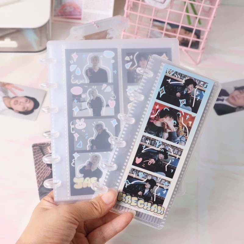 เกาหลีกรอบรูปอัลบั้มไอดอลโปร่งใส Photocard เก็บหนังสือ Photostrip เก็บอัลบั้ม Binder เห็ดรายการภาพยนตร์ Kpop Photocards Binder