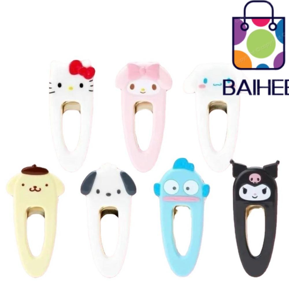 Baihee กิ๊บติดผมอะคริลิค, Cinnamoroll Sanrio น่ารัก Hello Kitty รูปแบบการ์ตูน BB คลิป, Hairpin จัดแต่งทรงผม Kawaii ผู้หญิงด้านข้าง Bangs เด็ก Headwear