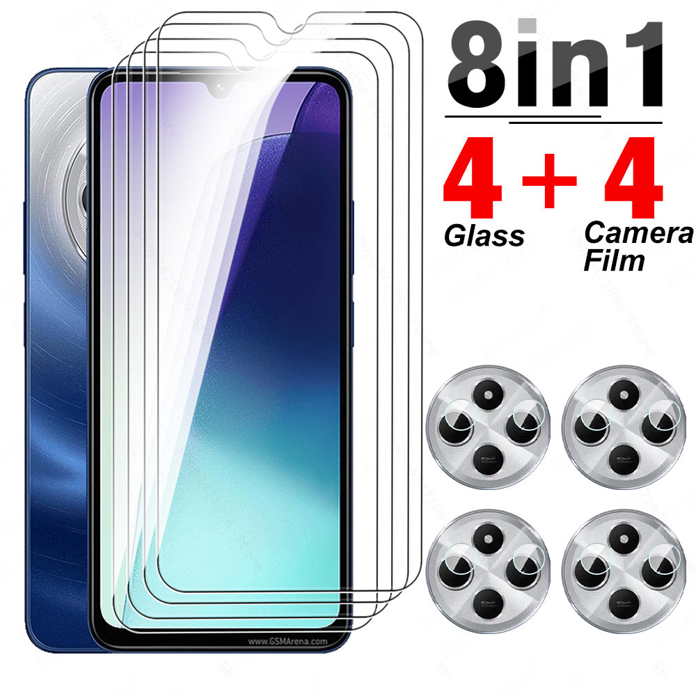 8in1 สําหรับ Xiaomi Redmi 14C 4G 2024 6.88 นิ้ว 9H ป้องกันหน้าจอกระจกนิรภัย Poco C75 Redmy Redme 14 