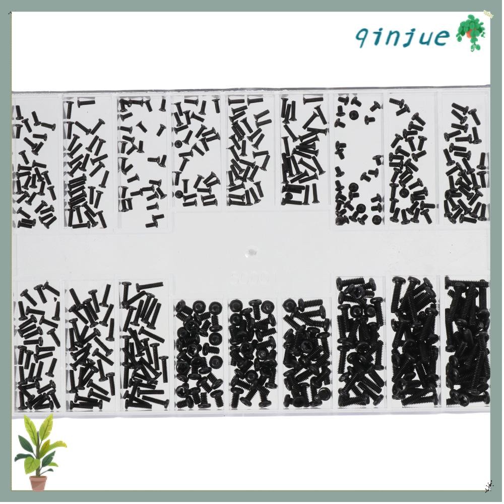 Printli ชุดสกรูสเตนเลส 18 ชนิด ขนาดเล็ก สีดํา M1.2 M1.4 M2.0 สําหรับนาฬิกาข้อมือ