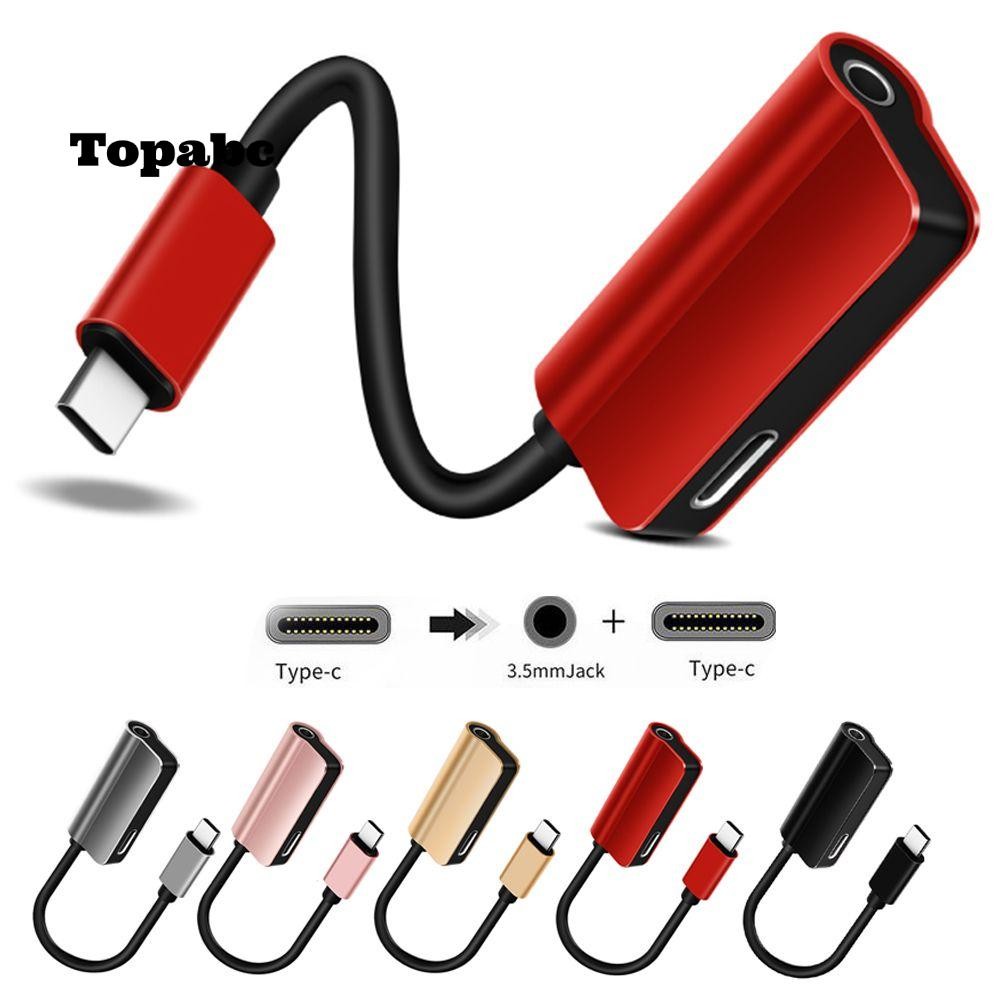 Top Type-C ถึง 3.5 มม. อะแดปเตอร์ USB C สากลแยกโลหะ AUX
