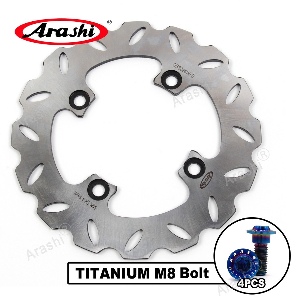 Arashi CNC ด้านหลังเบรคดิสก์โรเตอร์ Bolt สําหรับ KAWASAKI Z650 ไม่มี ABS 2017 - 2021 / ER6F ER-6F ER6N ER-6N 650 2006 - 2015 / VERSYS 650 2007 - 2014 / ZX-9R ZX9R NINJA3 1998-200