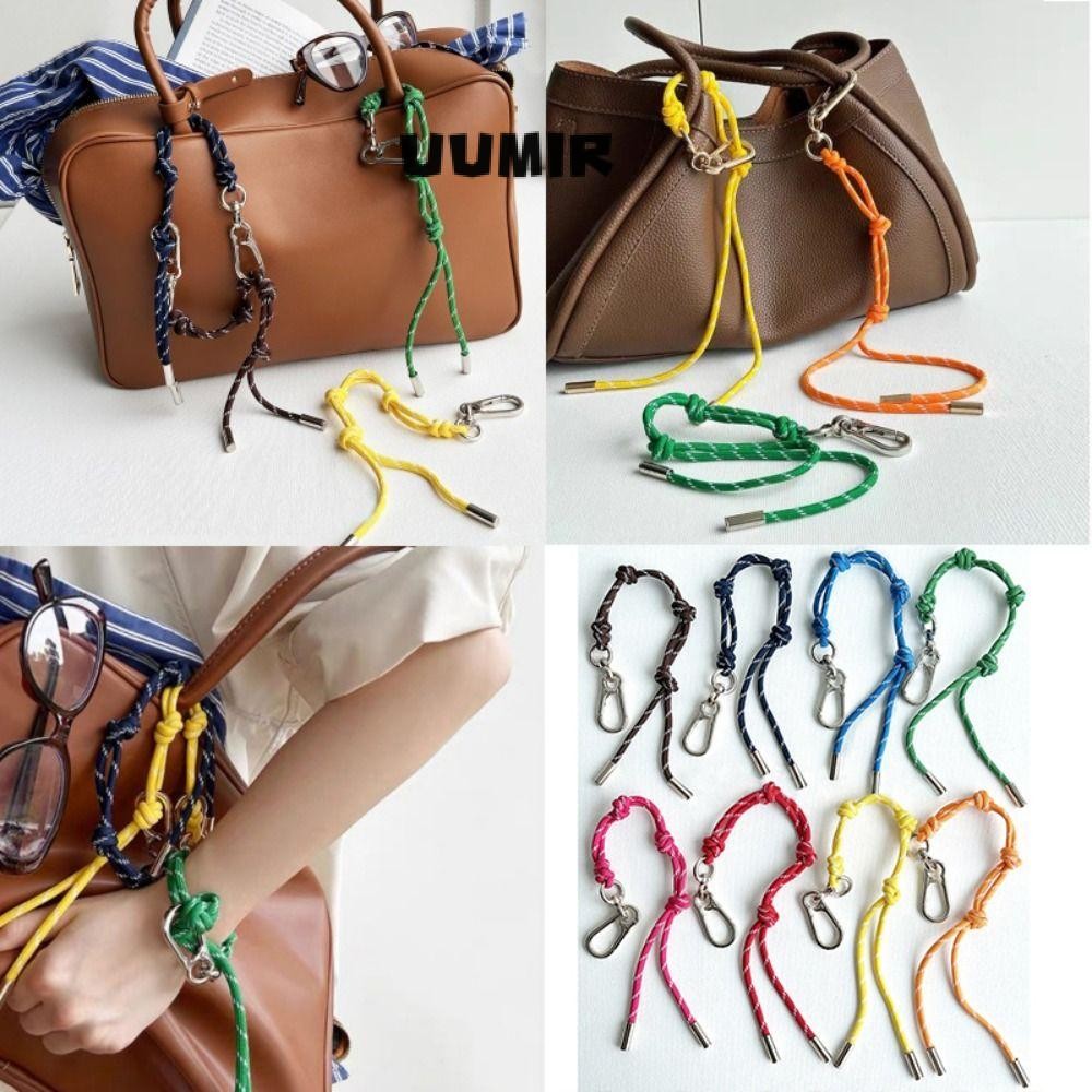 การตกแต่งกระเป๋าเชือกหลากสี, สร้อยข้อมือเชือกถักปรับได้สี, จี้พวงกุญแจแฟชั่นสร้อยข้อมือข้อเท้าเชือกเส้นเล็กแฮนด์เมด