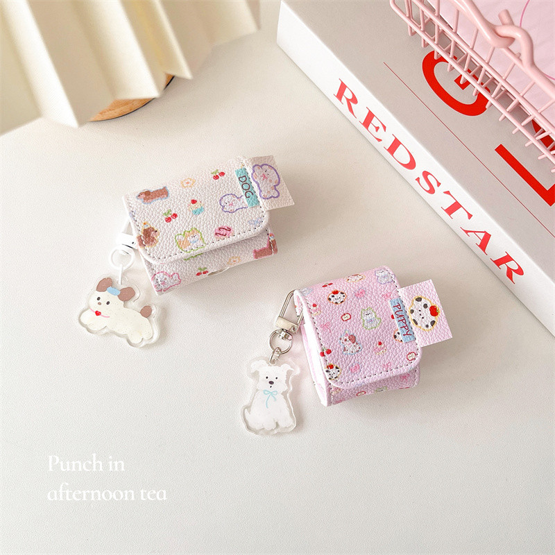 ไส้กรอกเชอร์รี่ลูกสุนัข เหมาะสําหรับ Airpods1/2 3 Pro Pro2 Airpods4 ชุดหูฟังไร้สายบลูทูธป้องกันกรณี Air Pods Pro 3 4 หูฟังป้องกันกรณี