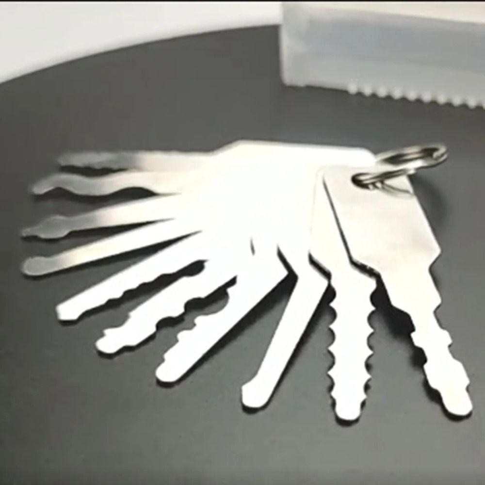 เกลเนส 10ชิ้น/เซ็ตประตูเปิดคีย์,ทนทานสวมใส่ จิกเลอร์ กุญแจ,แบบพกพา10 ใน 1 ล็อคปิก สองด้านเปลี่ยนกุญแจอัตโนมัติอุปกรณ์รถยน - รูปที่ 5